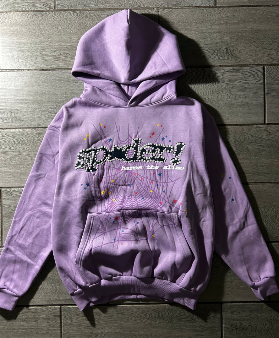 Sp5der Acai Hoodie 'Purple'